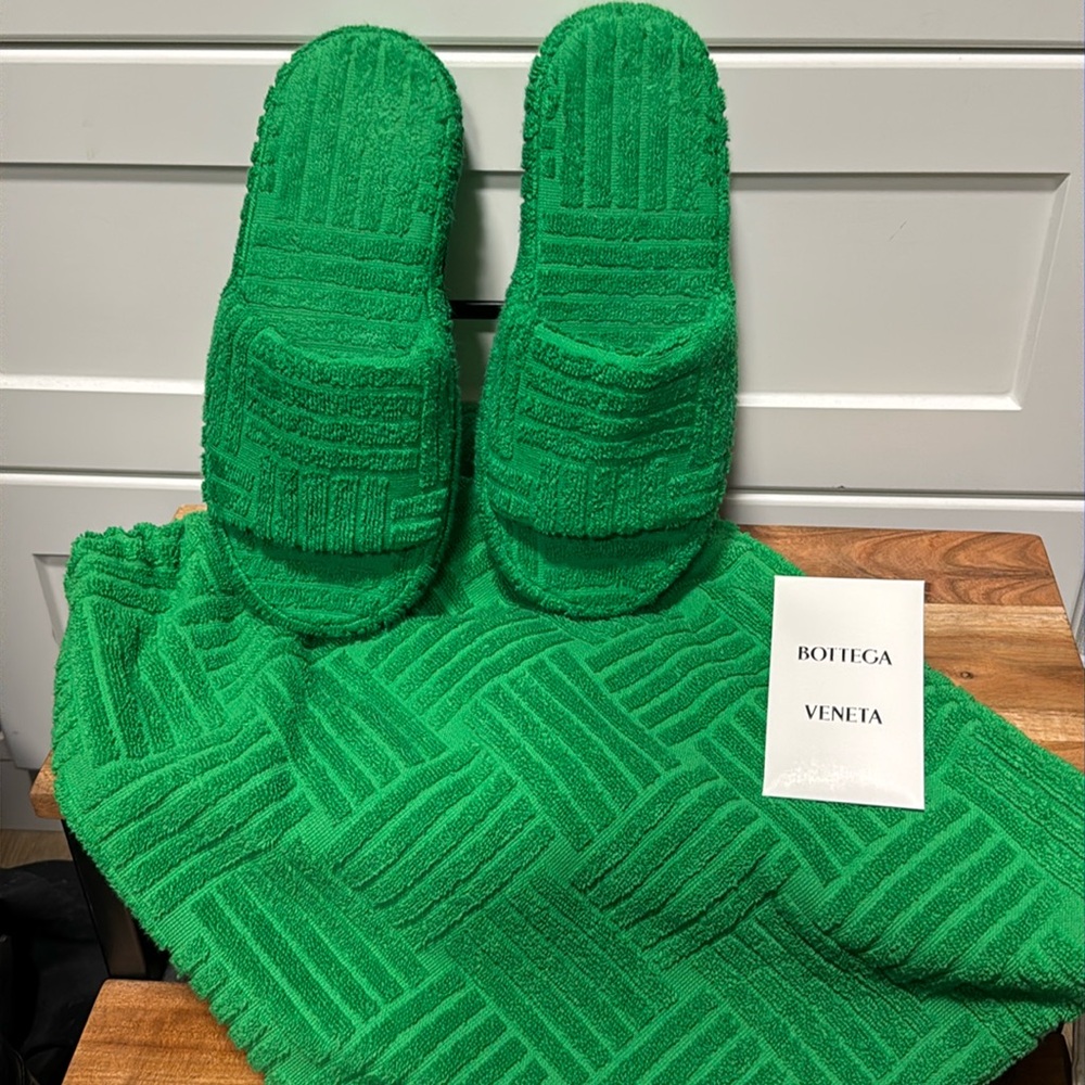 Bottega Veneta signature green Resort Sponge Slide ax 7